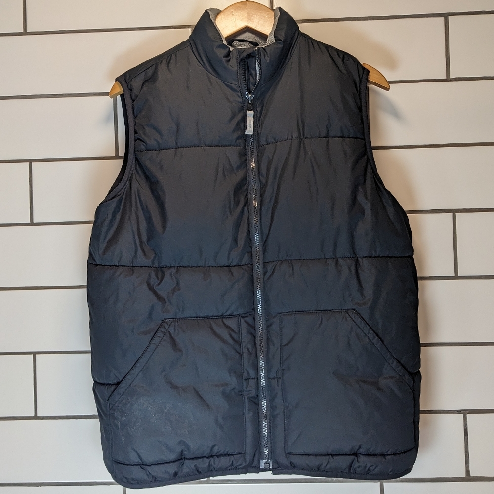 Old Navy Black Puffer Vest Kids XL fits Women's S/M